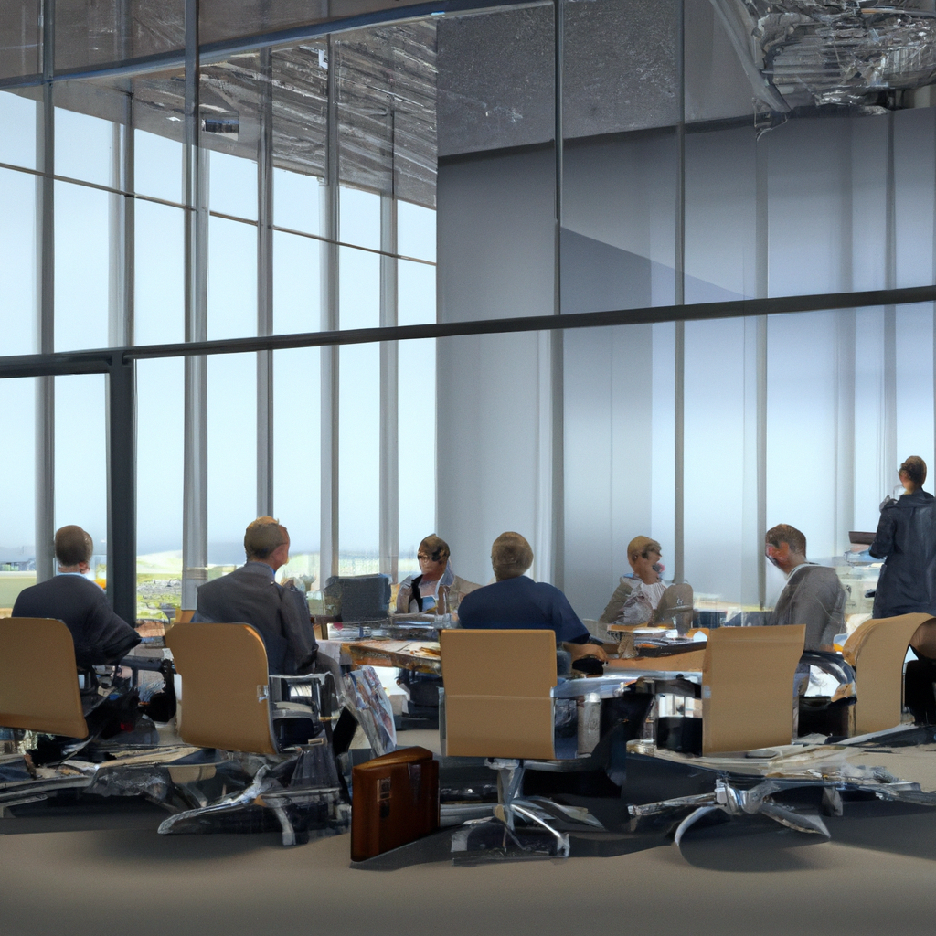 Business conversation in a modern meeting room