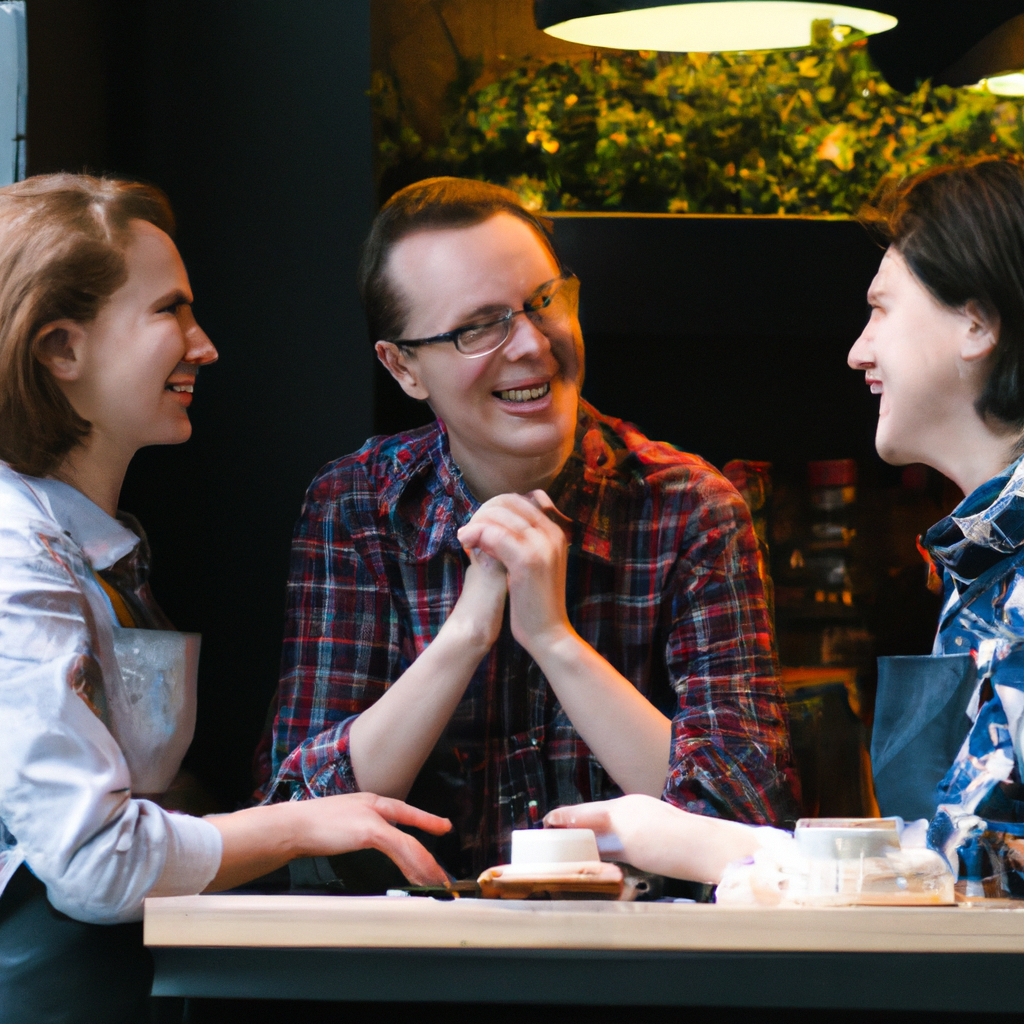 Small talk sprint in a cafe setting